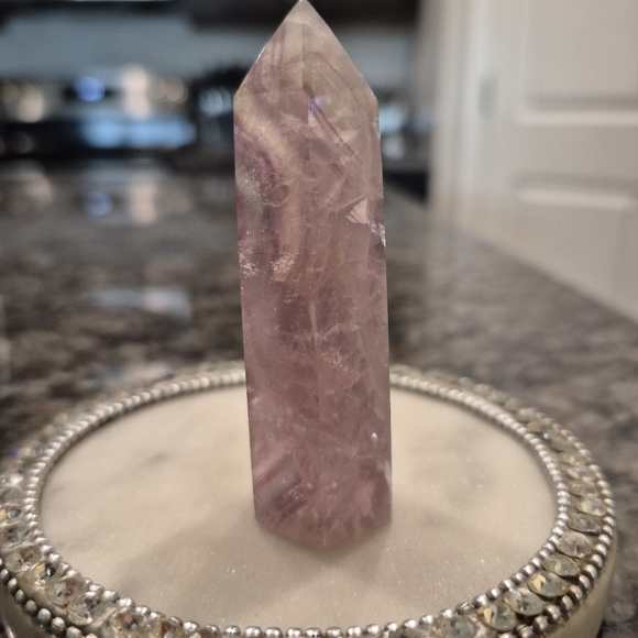 Natural Fluorite Crystal Point Obelisk Tower #P - Picture 5 of 8